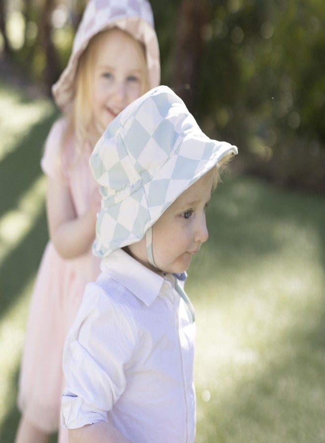 تايني توينكل قبعة شمسية للأطفال الرضع والصغار من تيني توينكل | قبعة دلو قابلة للتعديل بعامل حماية من الشمس 50+ للأطفال الرضع والأطفال | قبعة شمسية خفيفة الوزن وسريعة الجفاف للأنشطة الخارجية والشاطئ والسباحة (نقشة مربعات بلون المريمية، 9-18 شهرًا) - Image 3